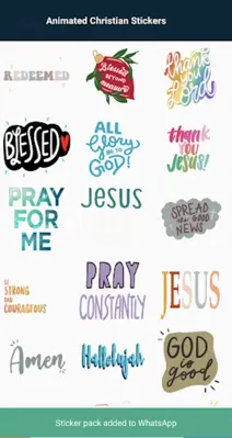 Jesus and Bible Stickers android App screenshot 2